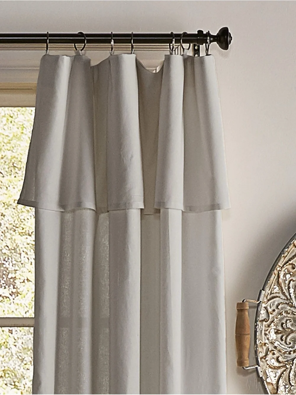 Mercantile Drop Cloth Gray Curtain Panel 50x95 light filtering cotton ONE